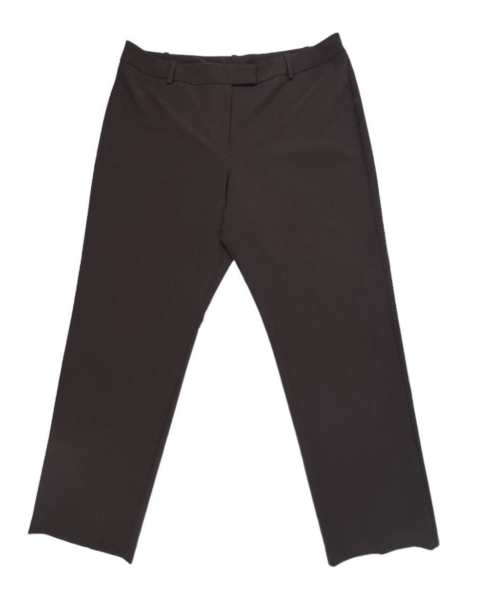 Worthington Career Pants Womens 16 Brown Capsule Modern Fit Trouser Straight Leg